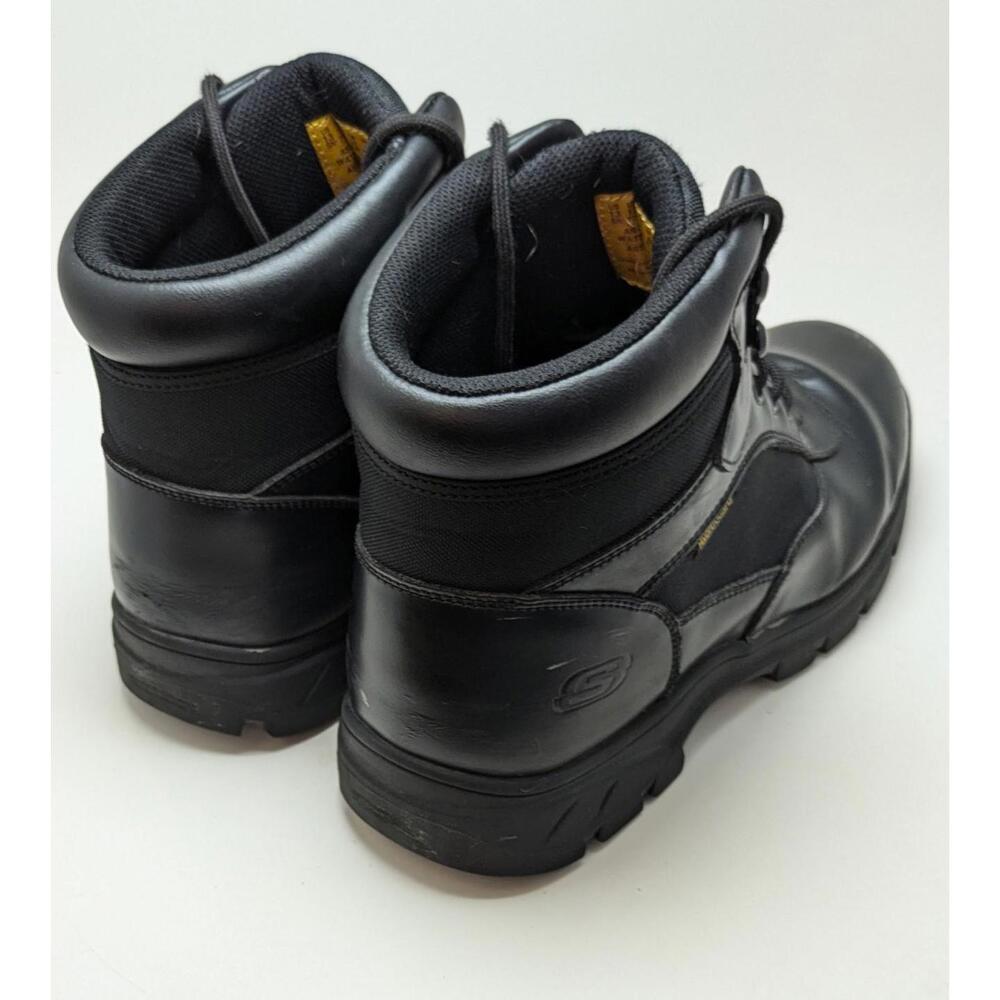 Mens Skechers Tactical Hydroguard Waterproof Black Work Boots 77526W Size 13 - Picture 4 of 7